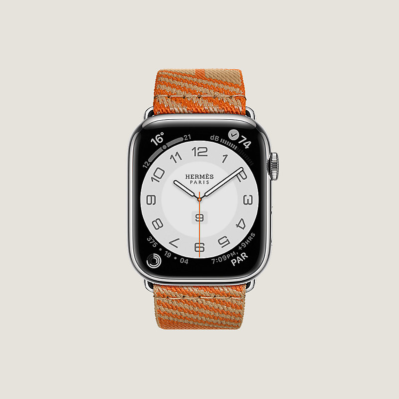 Band Apple Watch Hermes Single Tour 45 mm Jumping | Hermès USA